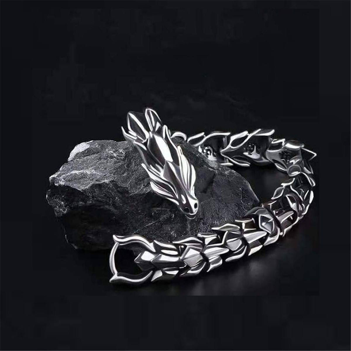 Steel Dragon Bracelet | Premium Alloy - For Men | Includes: Bracelet