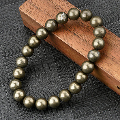 Wealthy Strength Pyrite Bracelet | Pyrite Stone - For Men | Includes: Bracelet