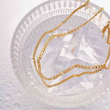 Dual Layer Dainty Necklace | 18K PVD Gold Plated - For Women | Includes: Necklace