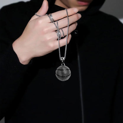 Oxidised Ball Necklace | Premium Alloy- For Men| Includes: Necklace