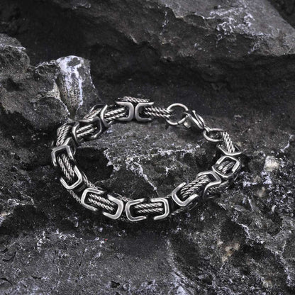 Funky Oxidised Rope Bracelet | Stainless Steel - For Men | Includes: Bracelet