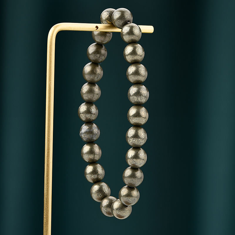 Wealthy Strength Pyrite Bracelet | Pyrite Stone - For Men | Includes: Bracelet