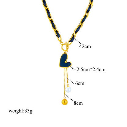 Mystic Heart Necklace | 18K PVD Gold Plated - For Women | Includes: Necklace