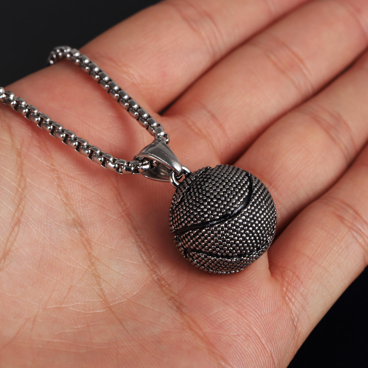 Oxidised Ball Necklace | Premium Alloy- For Men| Includes: Necklace