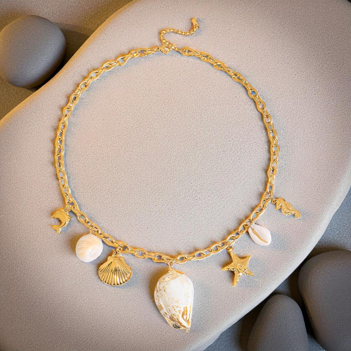 Ocean vibe Necklace | 18K PVD Gold Plated - For Women | Includes: Necklace