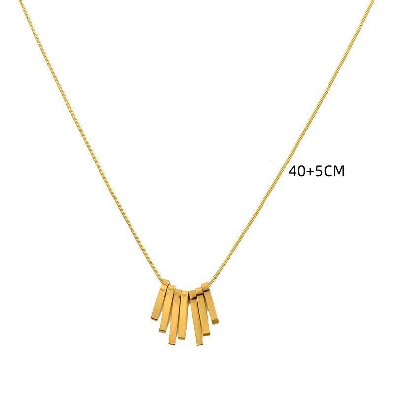 Ultra Modern Roman Necklace | 18K PVD Gold Plated - For Women | Includes: Necklace