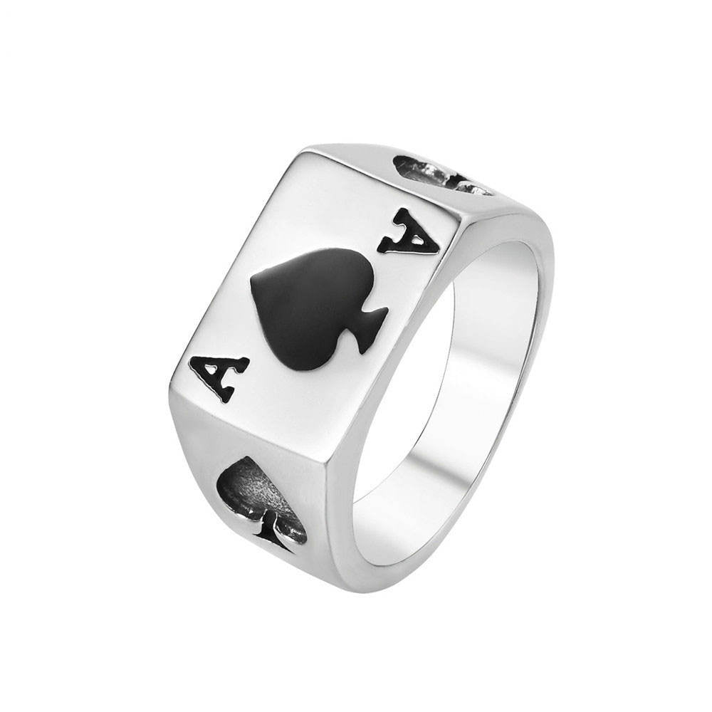 Sturdy Spade REAL Steel Ring | 18K PVD Plated– For Men | Includes: Ring
