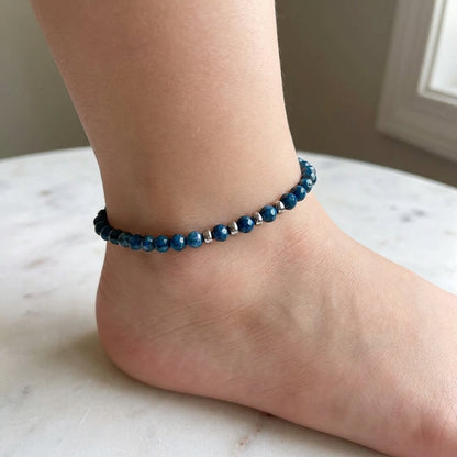 Fearless Glow Anklet | Azurite Stone - For Girl Kids | Includes: Anklet