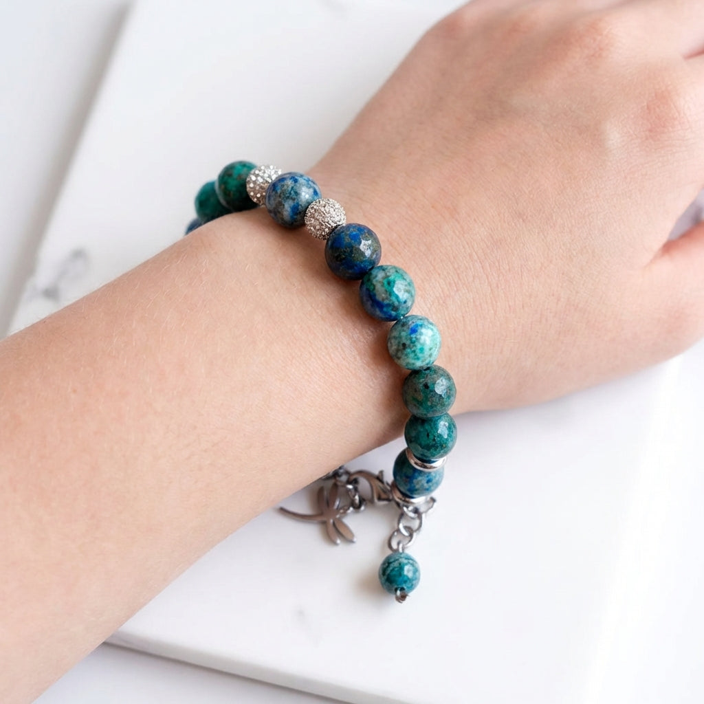 Wisdom Azurite Bracelet | Azurite - For Kids Girls | Includes: Bracelet