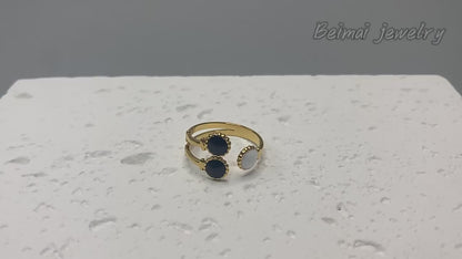 Nova Drop Ring | PVD 18K Gold Plated, Stainless Steel, Water Proof - For Women | Includes: Ring