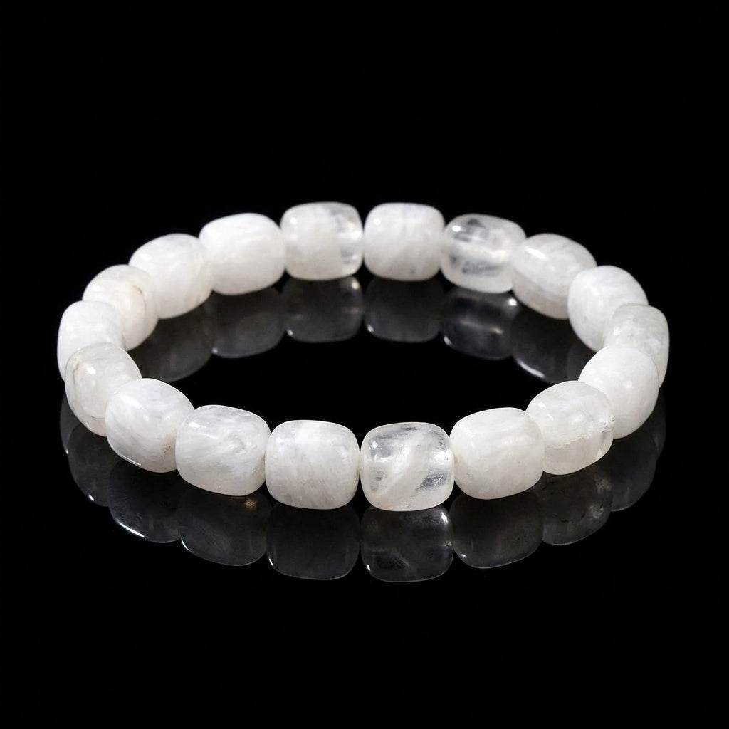 Balance & Harmony Tumble Bracelet | White Agate Stone - For Men | Includes: Bracelet