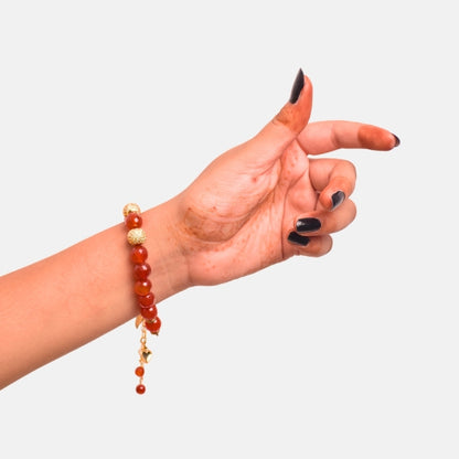 Calm Current Charm Bracelet | Red Carnelian Stone - For Women | Includes: Bracelet