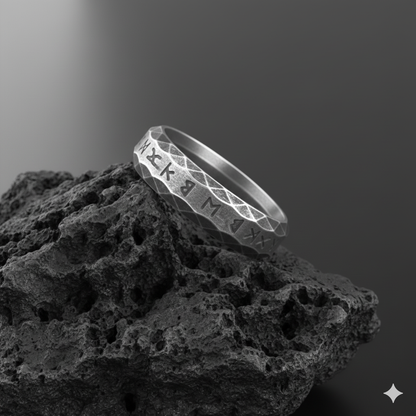 Oxidised Viking Saga Ring | Stainless Steel– For Men | Includes: Ring