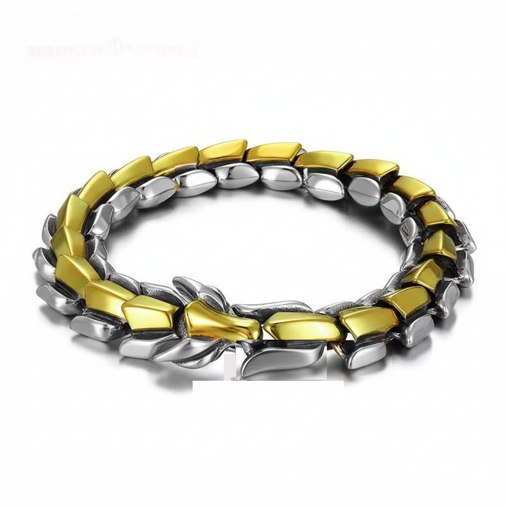 Striped Dragon Bracelet | Premium Alloy - For Men | Includes: Bracelet