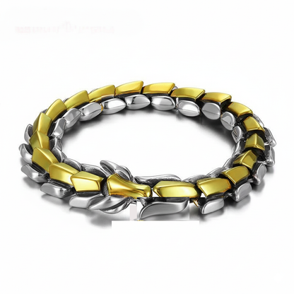 Striped Dragon Bracelet | Premium Alloy - For Men | Includes: Bracelet