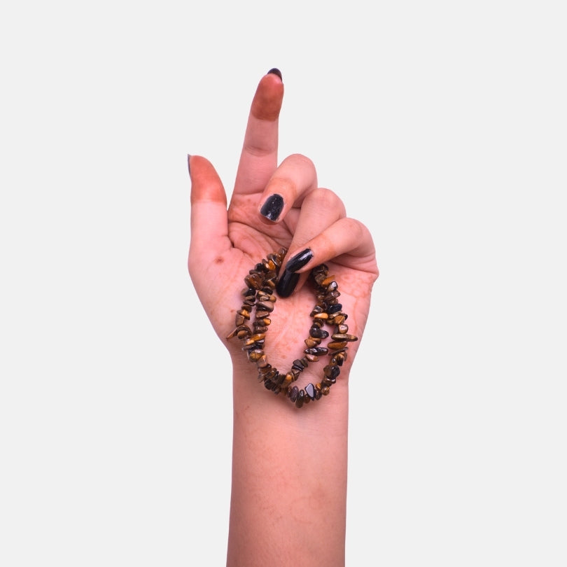 Island Mist Dual Layer Bracelet | Tiger Eye Chips – For Women | Includes: Bracelet