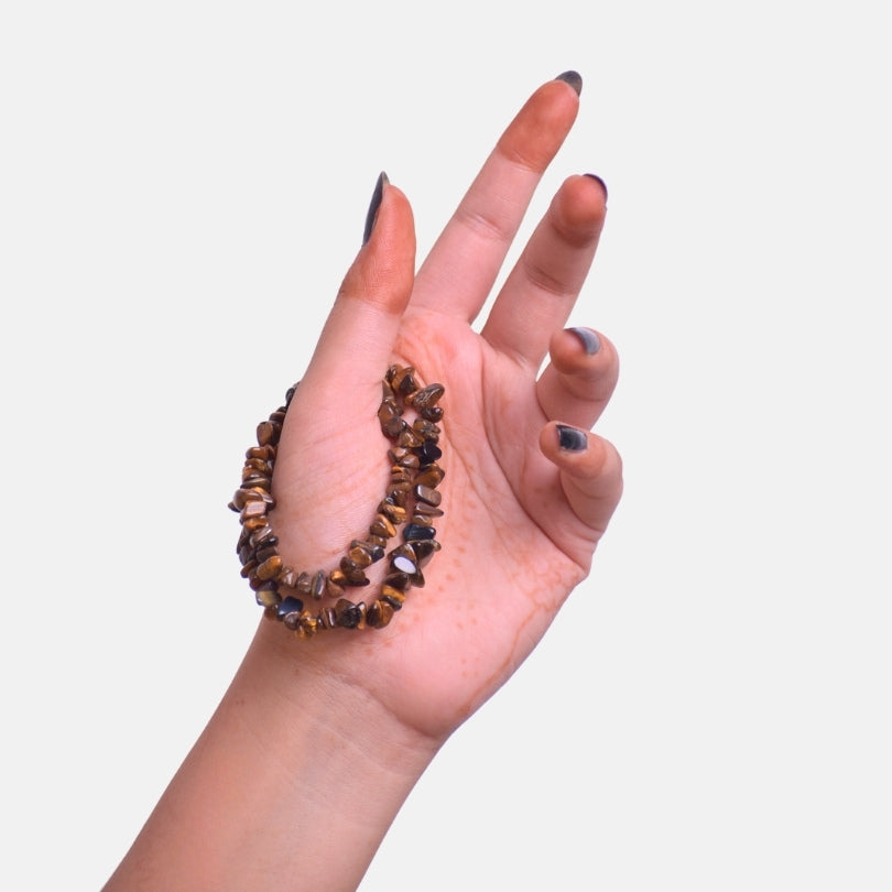 Island Mist Dual Layer Bracelet | Tiger Eye Chips – For Women | Includes: Bracelet