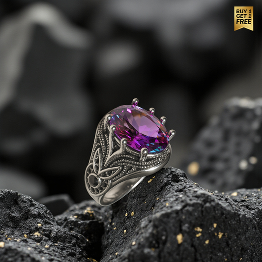 Classic Vintage Ring | Zircon - For Men | Includes: Ring