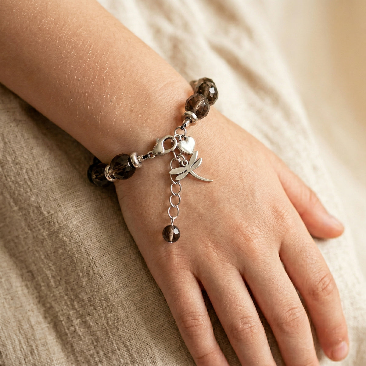Mystic Smokey Bracelet | Smokey Quartz - For Kids Girls | Includes: Bracelet